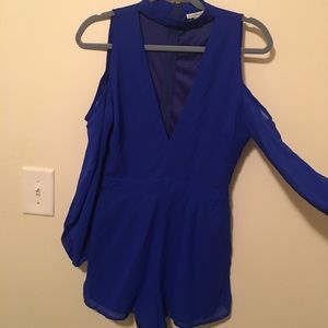 Colbalt Fit and Flare Romper